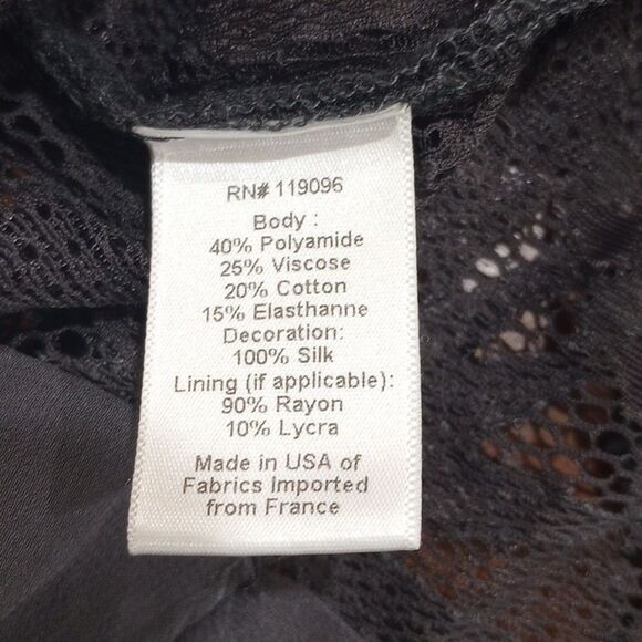 Nightcap by Carisa Rene Jungle Lace Kaftan Cover Up Ash Gray Silk Trim ~ Revolve - Picture 11 of 12